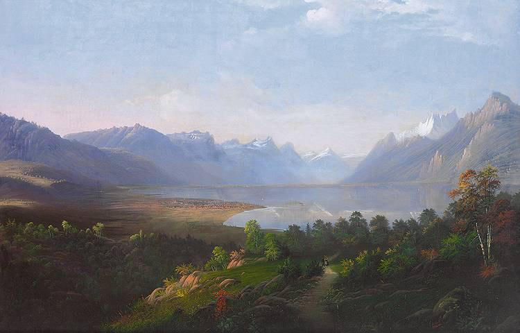 August Ludwig Erhard Boll Blick auf den Genfer See